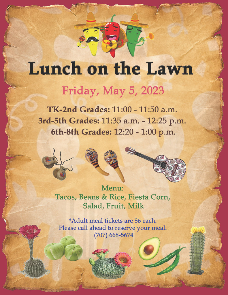 Flyer for May 5, 2023 Lunch on the Lawn